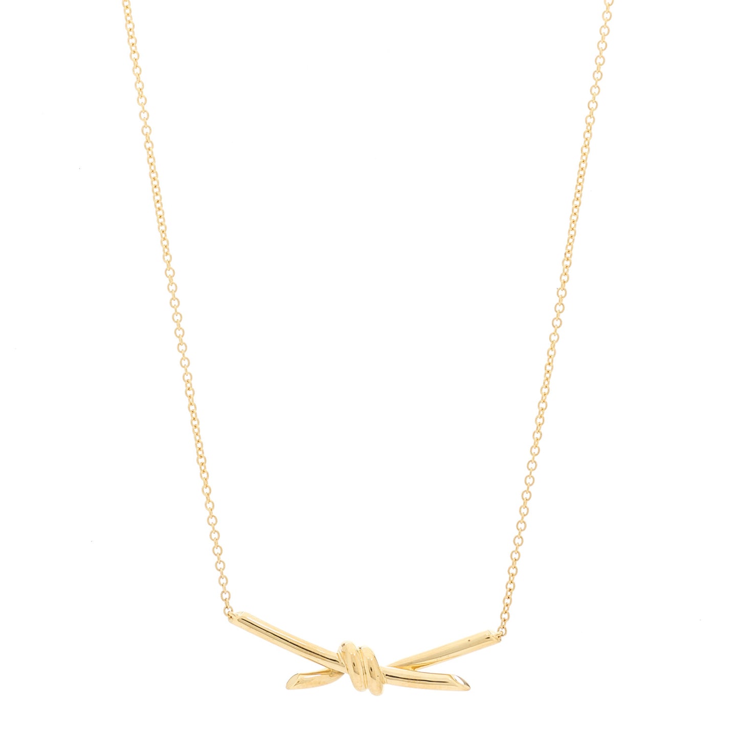 18K Yellow Gold Knot Necklace