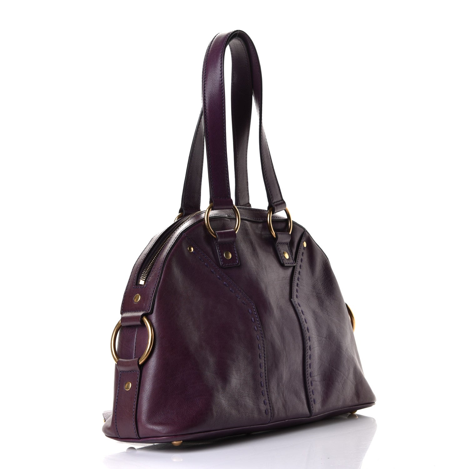 Saint Laurent Calfskin Medium Muse Purple 2 of 5