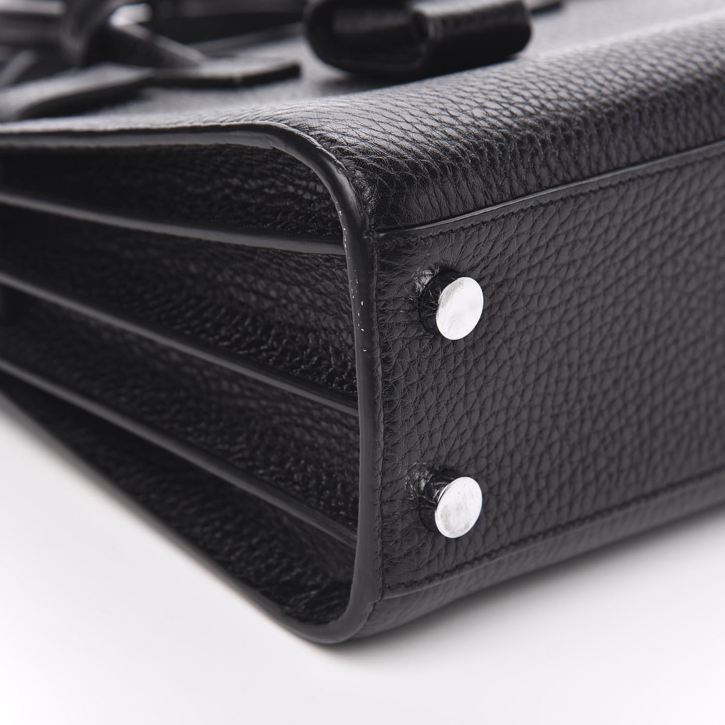 Grained Calfskin Nano Sac De Jour Black