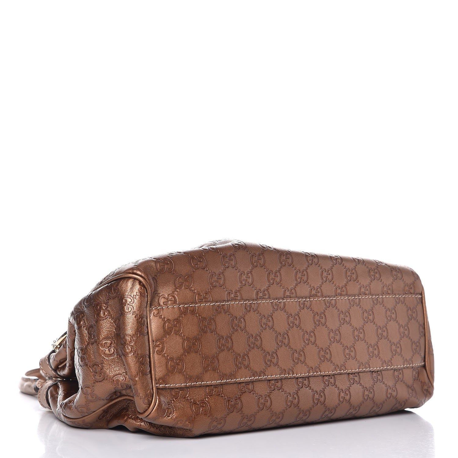 Gucci Metallic Guccissima Medium Sukey Tote Bronze 4 of 7