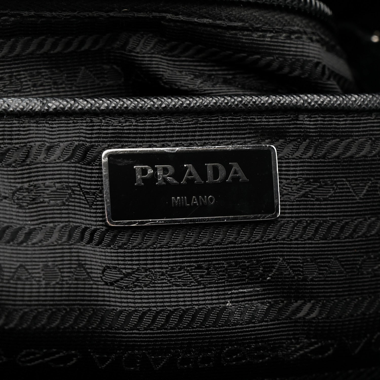 Prada Tessuto Nylon Saffiano Tote Black 6 of 10