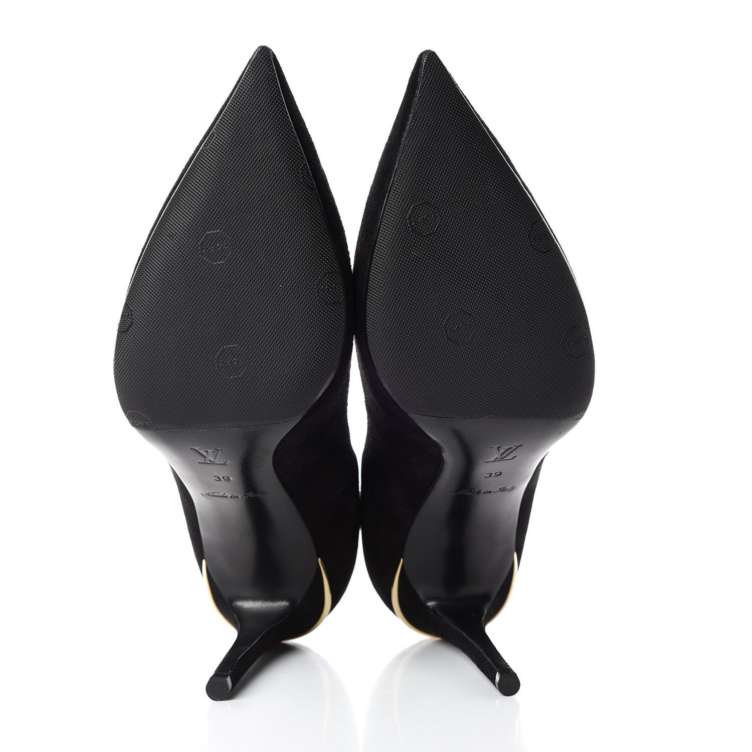 Louis Vuitton Suede Eyeline Pumps 39 Black 7 of 15