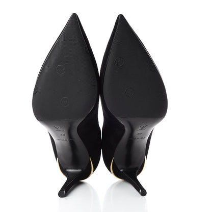 Louis Vuitton Suede Eyeline Pumps 39 Black 7 of 15
