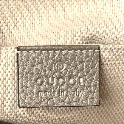Gucci Metallic Pebbled Calfskin Small Soho Disco Bag Golden Beige 6 of 10