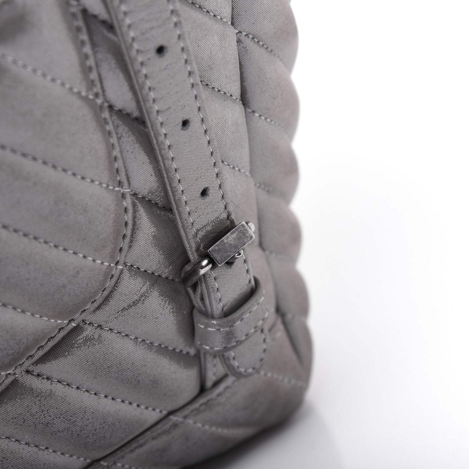 Chanel Metallic Calfskin Chevron Quilted Small Urban Spirit Backpack Silver 24 of 31