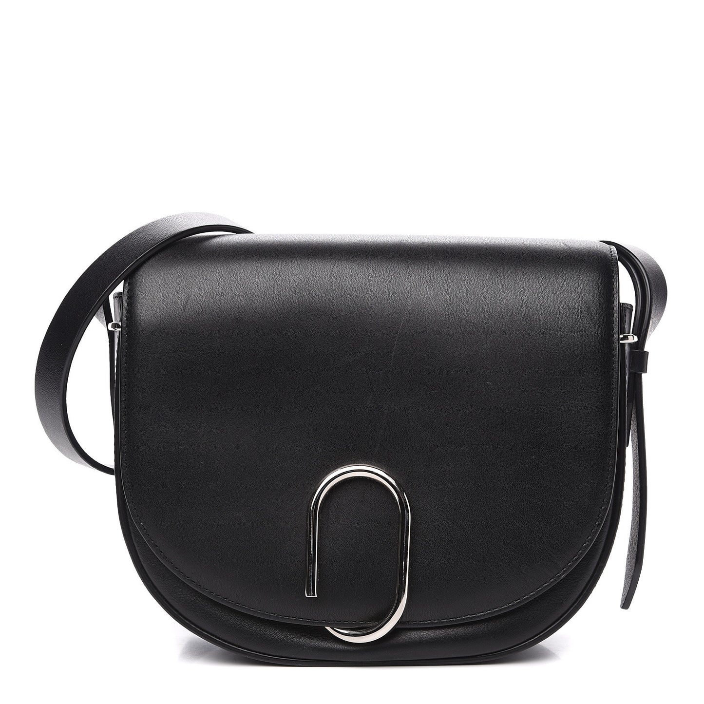 3.1 Calfskin Alix Saddle Crossbody Bag Black