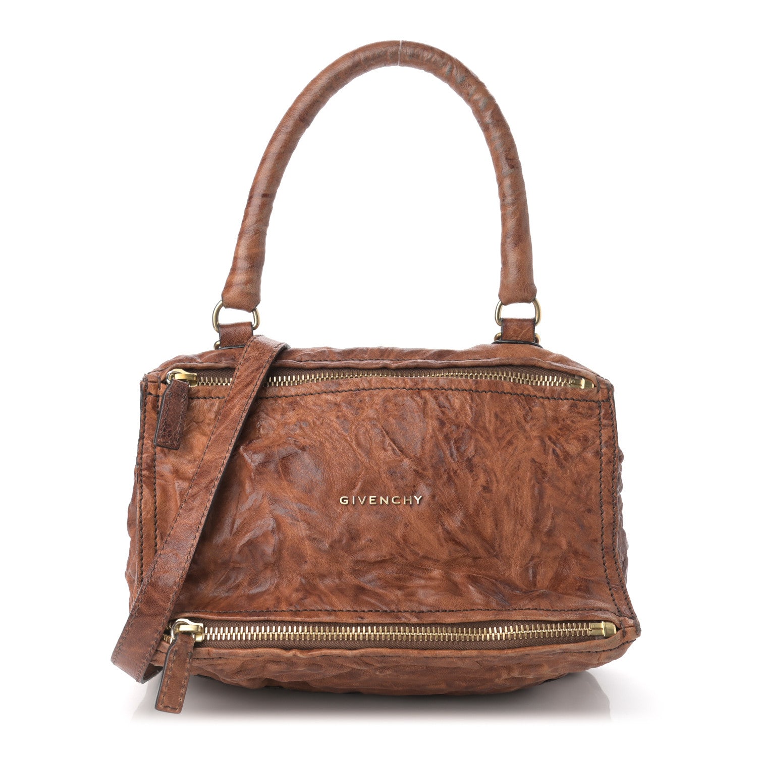 Givenchy Tumbled Sheepskin Small Pandora Brown 1 of 12