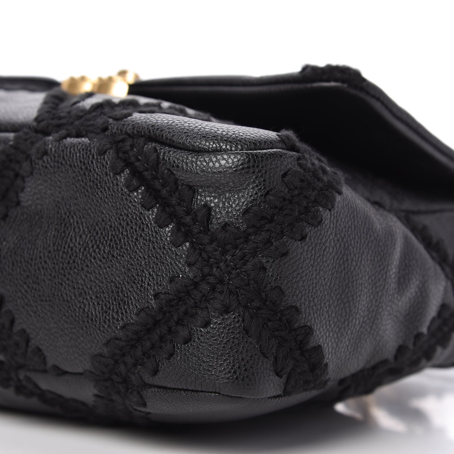 Chanel Calfskin Crochet Medium Chanel 19 Flap Black 7 of 11