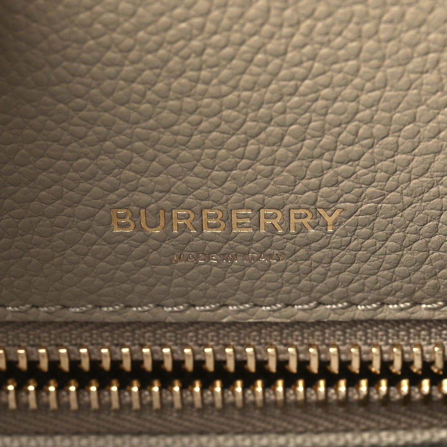 Grainy Calfskin Medium Title Bag Honey