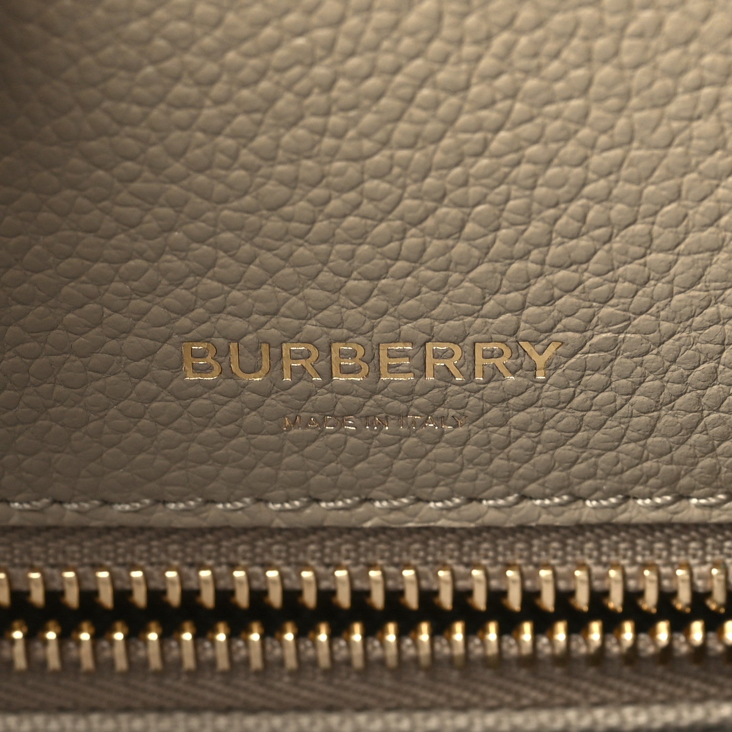 Burberry Grainy Calfskin Medium Title Bag Honey 5 of 8