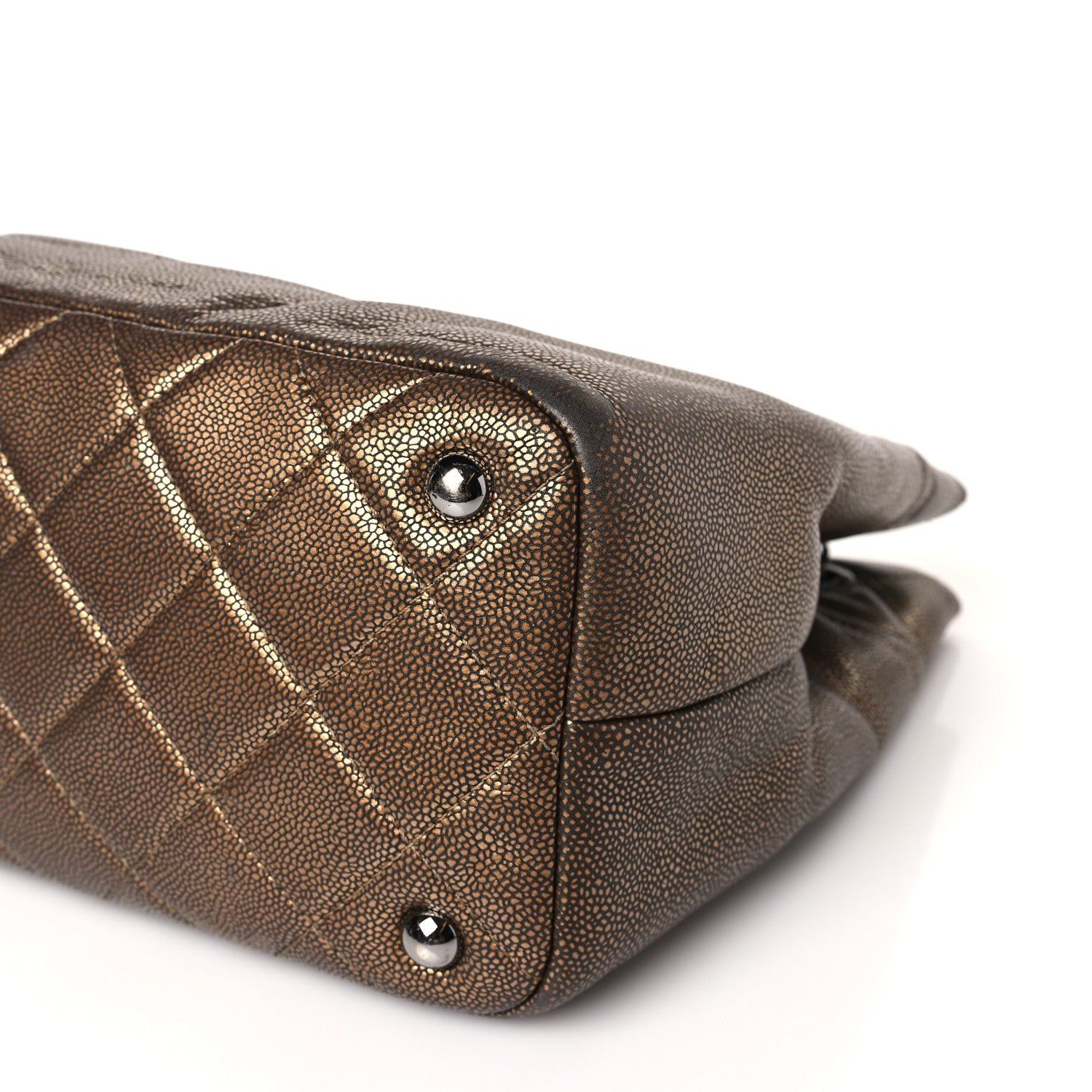 Chanel Metallic Caviar Quilted Large Timeless CC Soft Tote Bronze 9 of 9