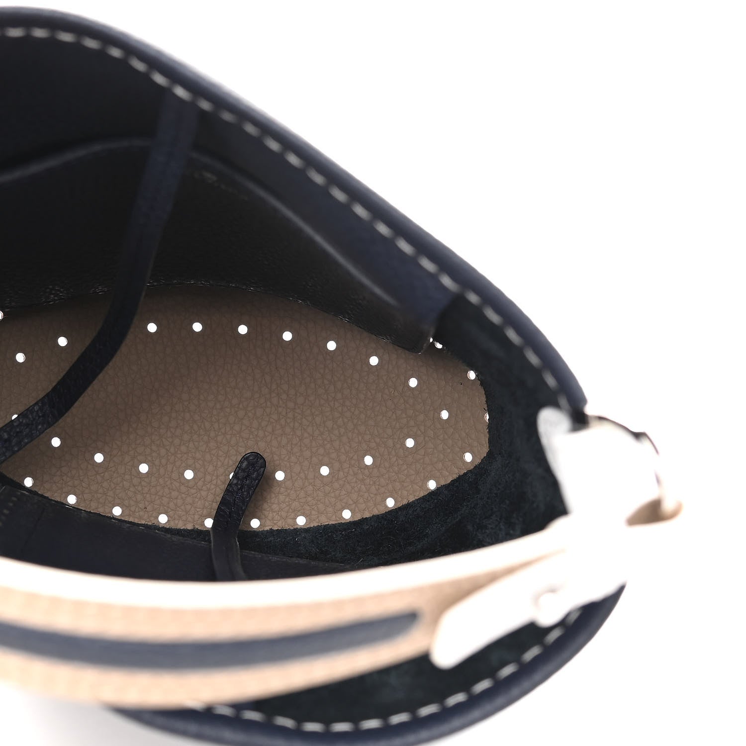 Delvaux Taurillon Mini Pin Bucket Navy Ivory 5 of 8