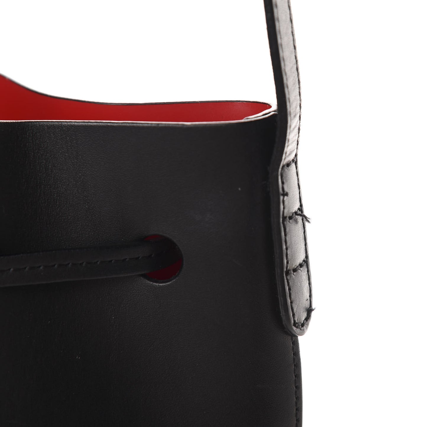 Calfskin Mini Bucket Bag Black Flamma