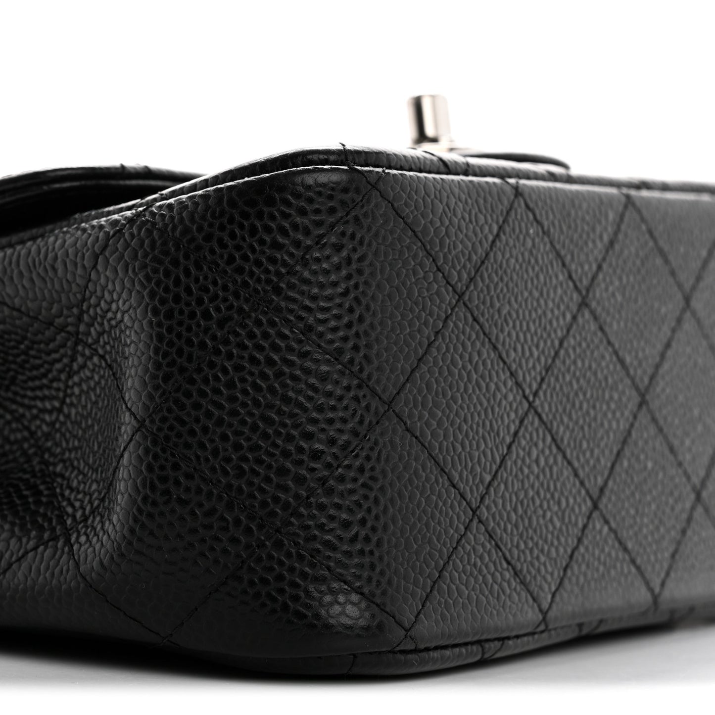 Caviar Quilted Mini Square Flap Black