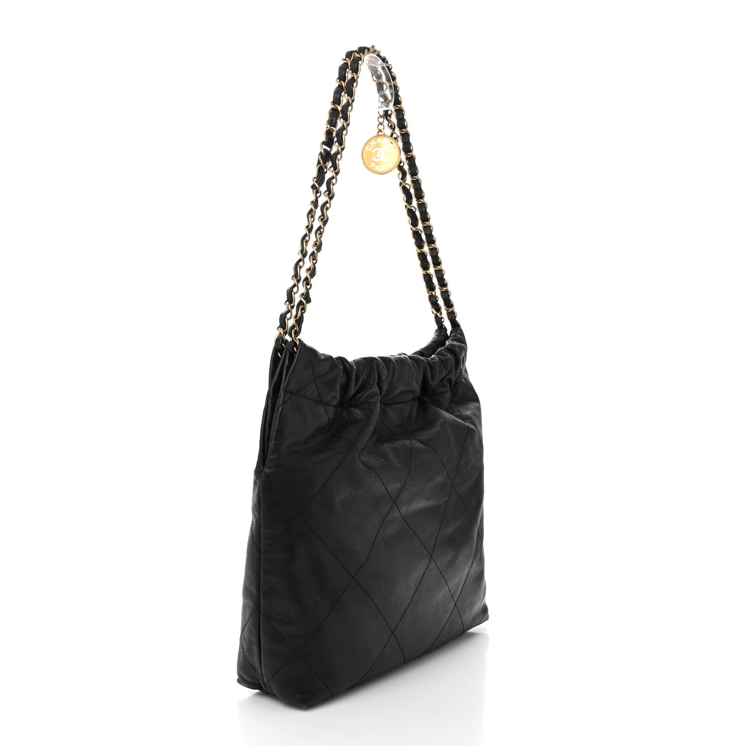 Chanel Shiny Caviar Quilted Small Chanel 22 Black 4 of 11