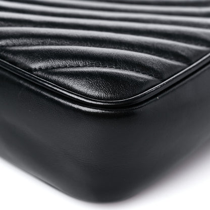 Saint Laurent Calfskin Matelasse Monogram Lou Camera Bag Black 11 of 14