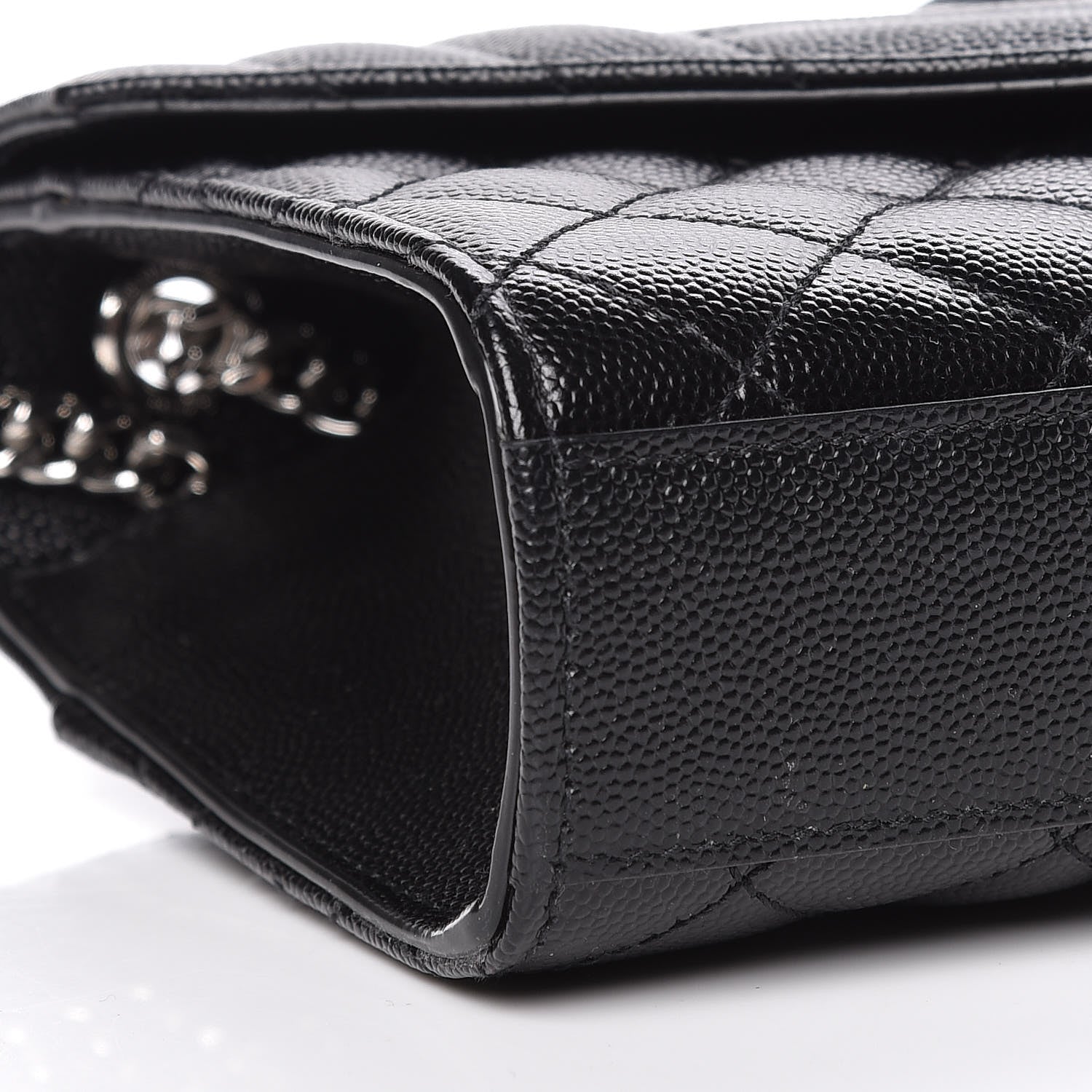 Saint Laurent Grain De Poudre Tri-Quilt Monogram Small College Bag Black 8 of 10