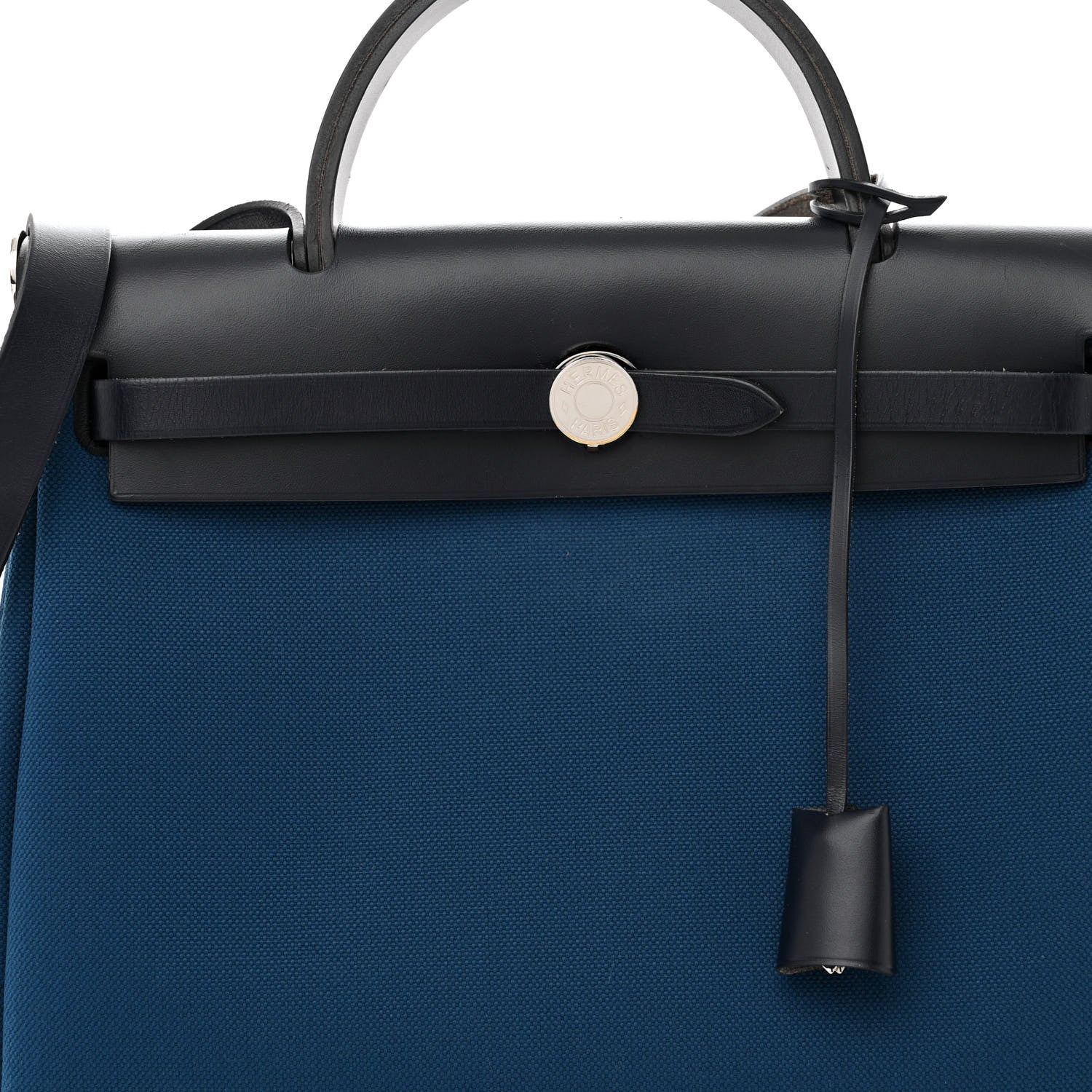 Hermes Toile Vache Hunter Herbag Zip Retourne 31 PM Black Blue De Malte 8 of 14