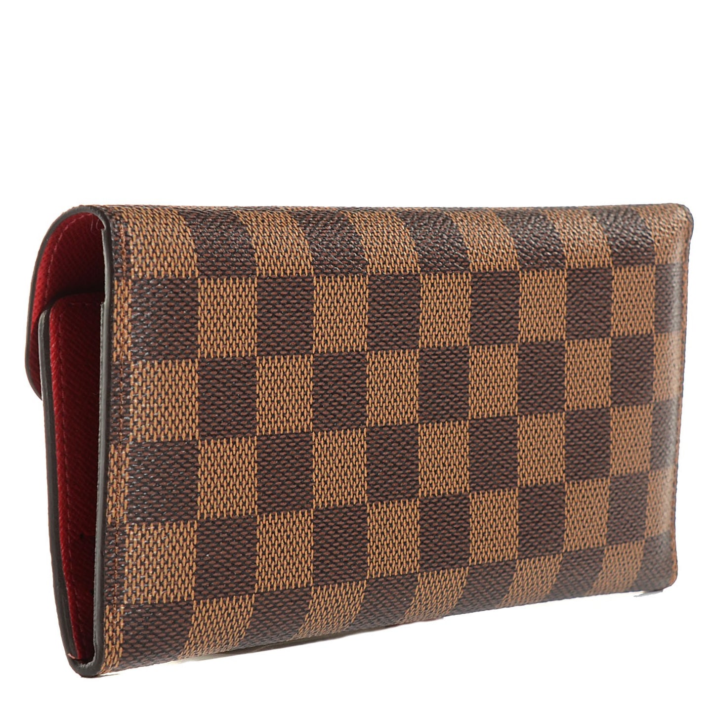 Damier Ebene Josephine Wallet Red