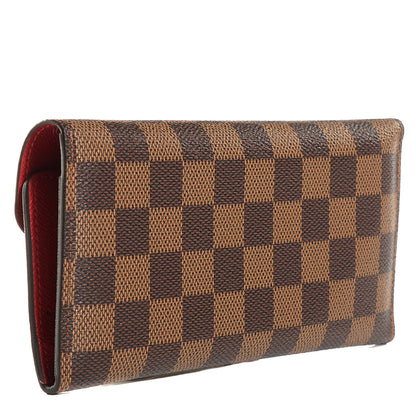 Louis Vuitton Damier Ebene Josephine Wallet Red 3 of 7
