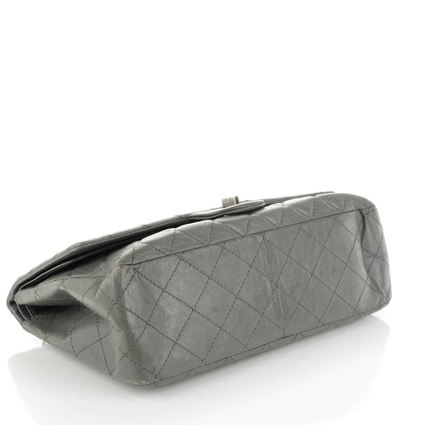 Aged Calfskin Quilted 2.55 Reissue 227 Flap Grey