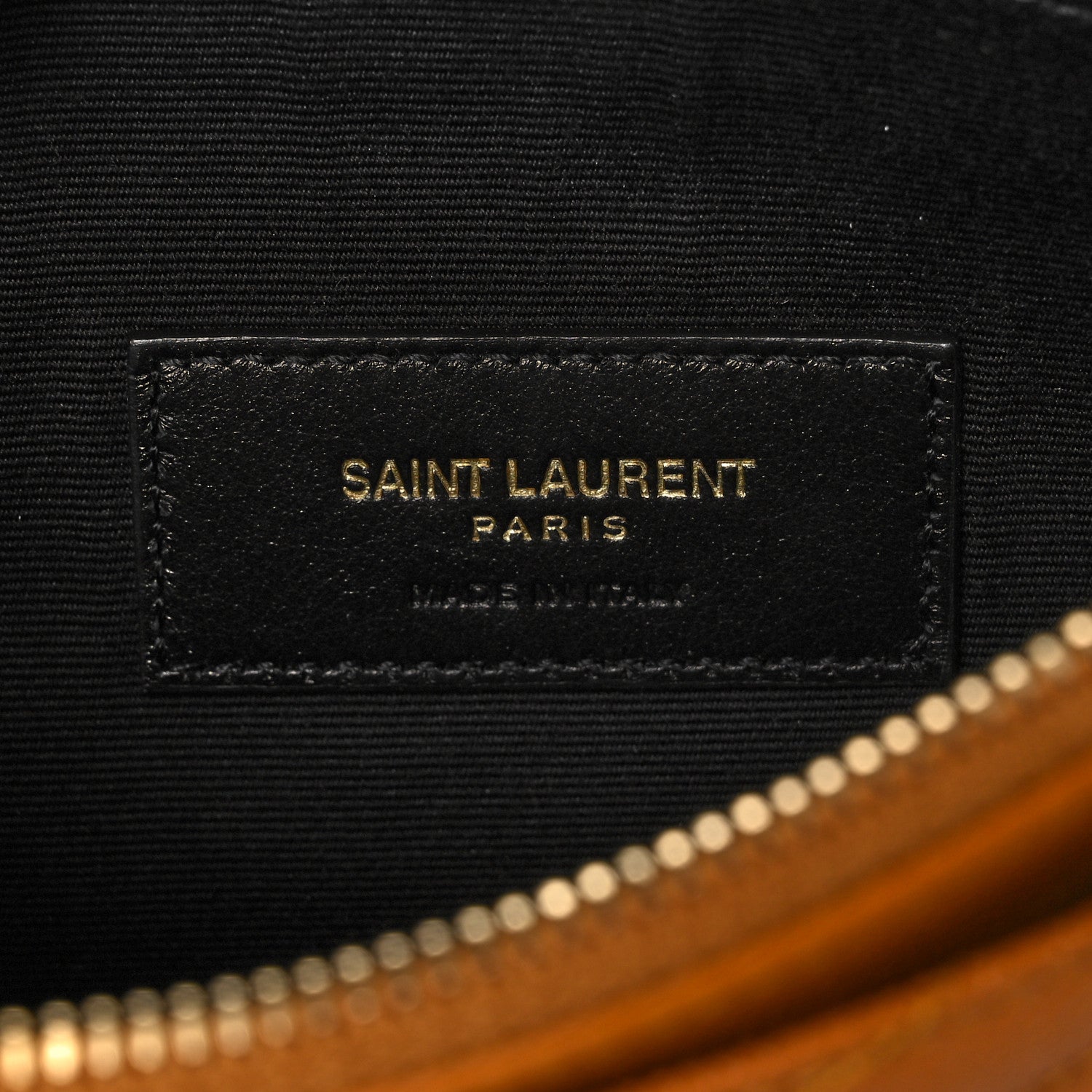 Saint Laurent Grain De Poudre Chevron Monogram Large Bill Pouch Senape Yellow 6 of 11