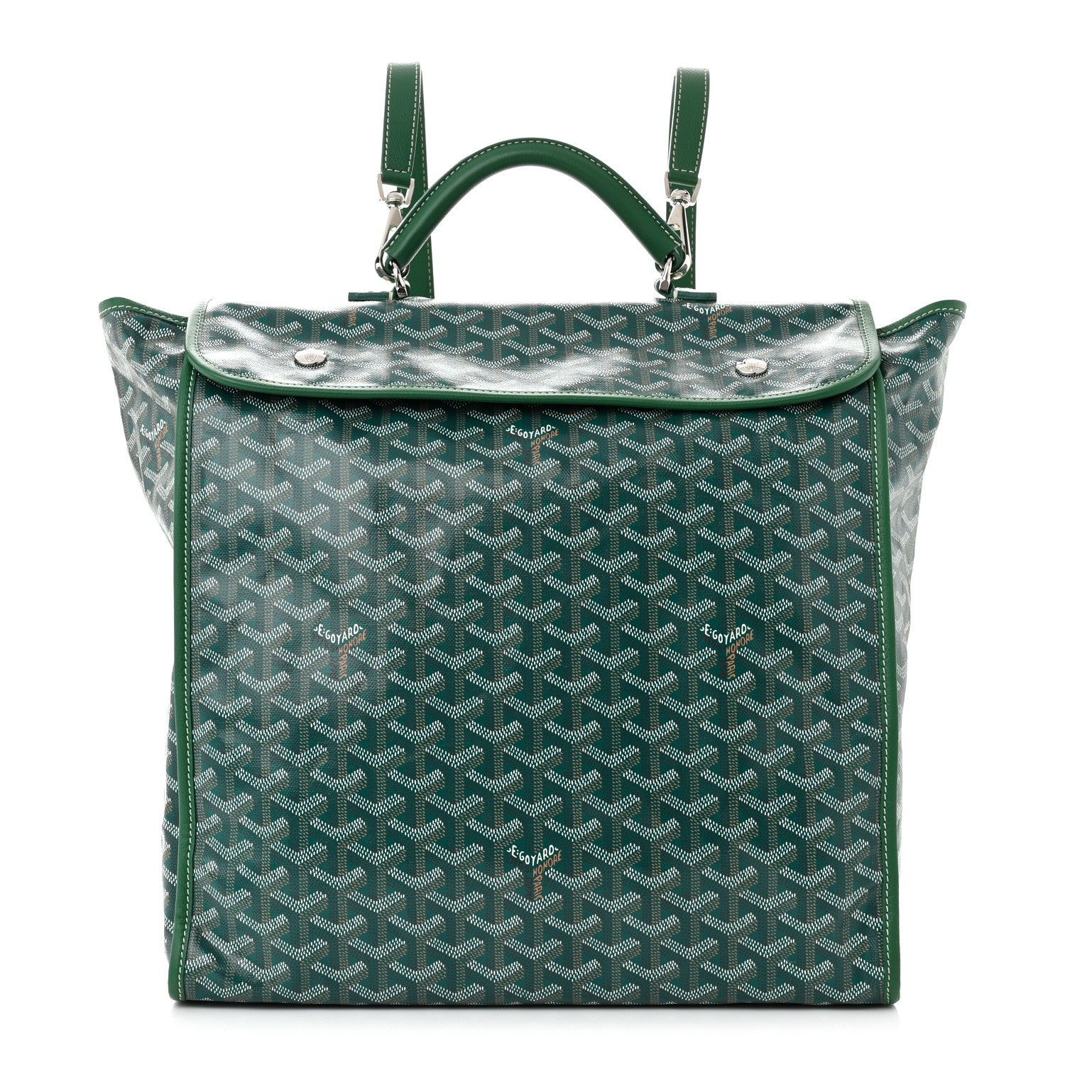 Goyard Goyardine Saint Leger Soft Briefcase Backpack Green 1 of 10