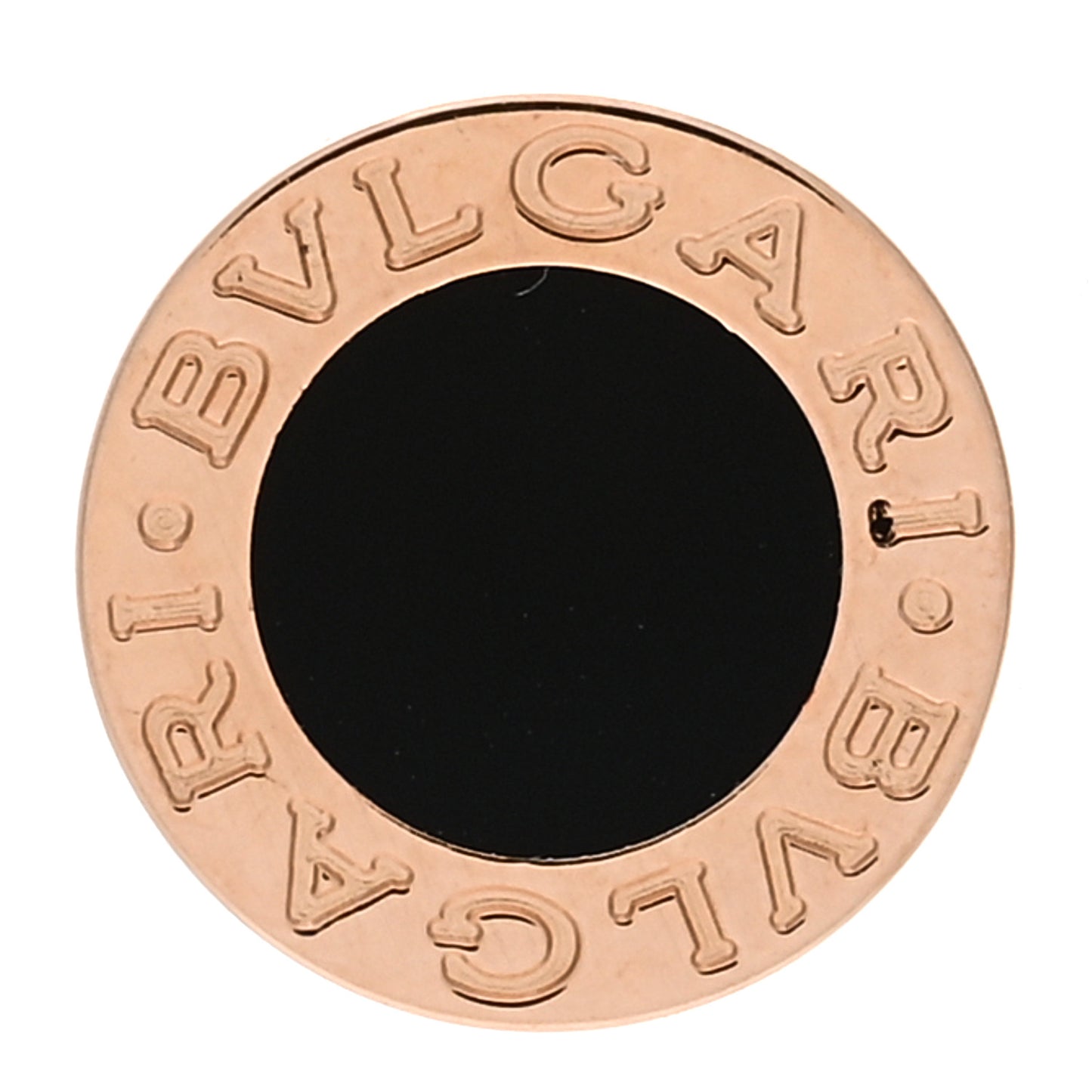 18K Rose Gold Onyx BVLGARI BVLGARI Single Stud Earring