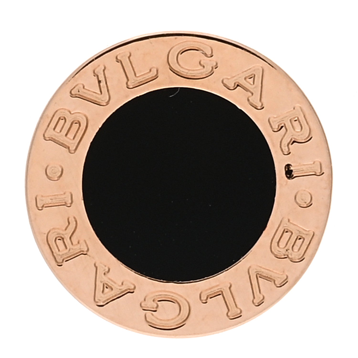 Bulgari 18K Rose Gold Onyx BVLGARI BVLGARI Single Stud Earring 1 of 4