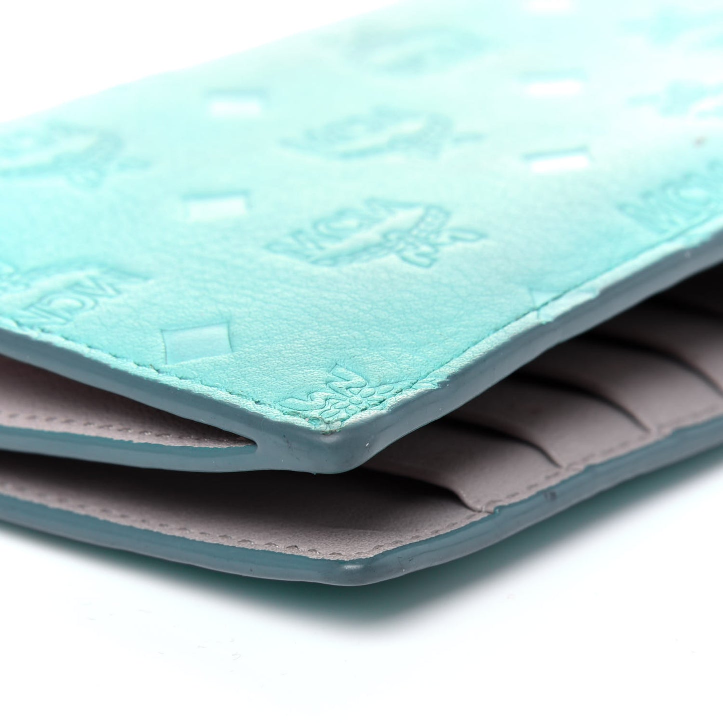 Calfskin Ottomar Large Klara Two Fold Wallet Pool Blue