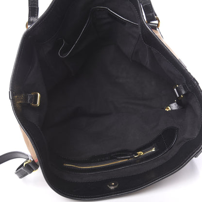 Burberry House Check Small Canterbury Tote Black 5 of 12