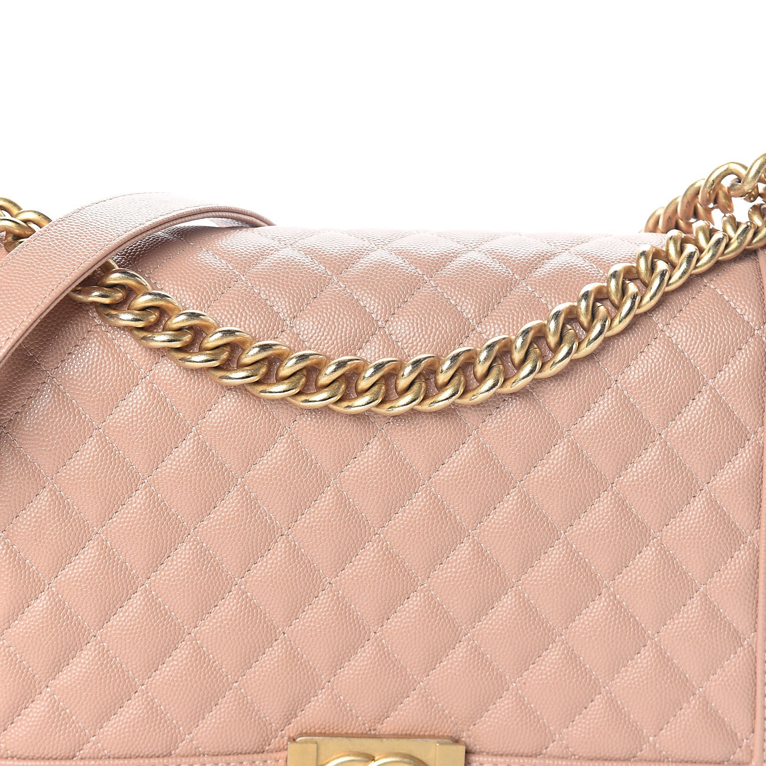Chanel Caviar Quilted New Medium Boy Flap Beige 8 of 10