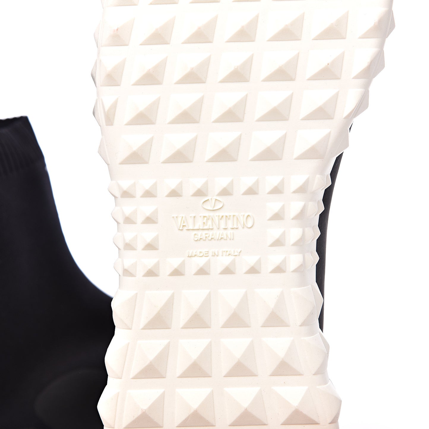 Stretch Knit VLTN Sock Sneakers 39 Black