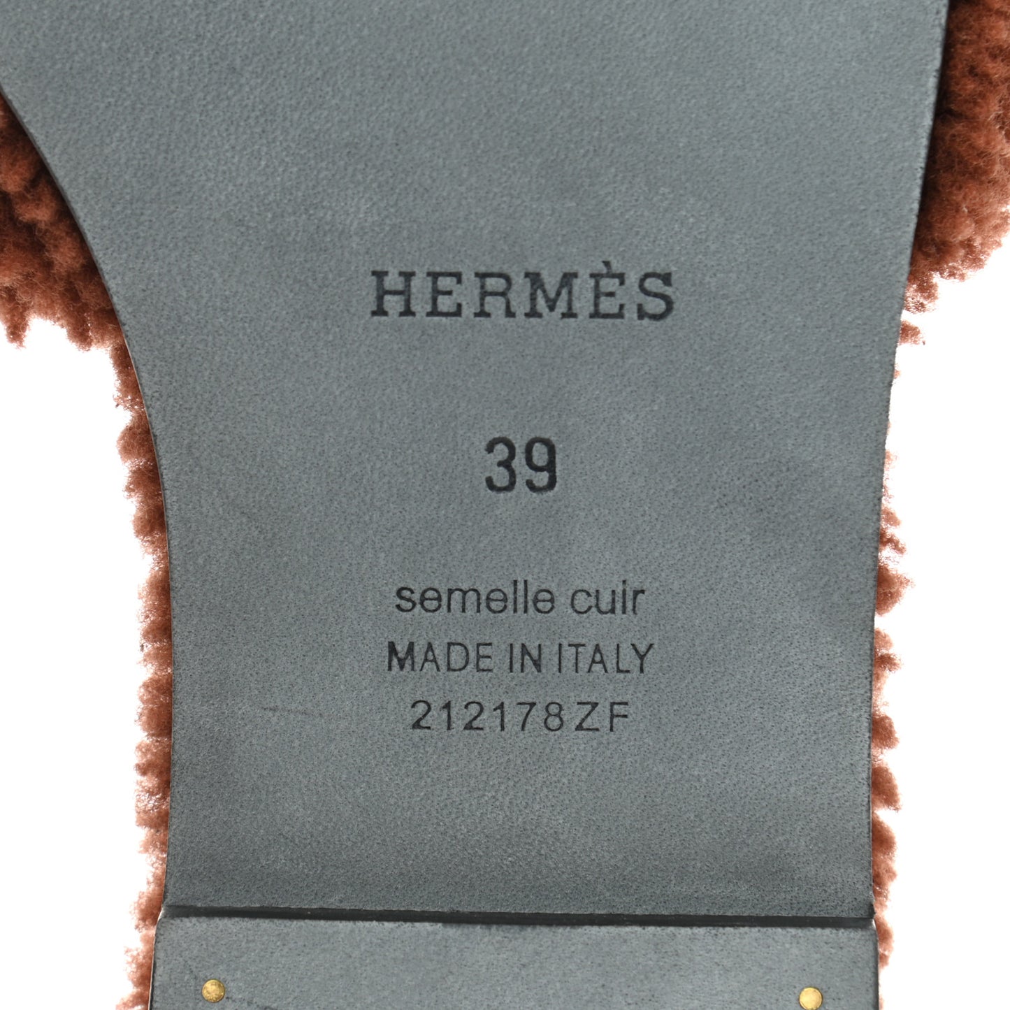 Woolskin Oran Sandals 39 Cognac