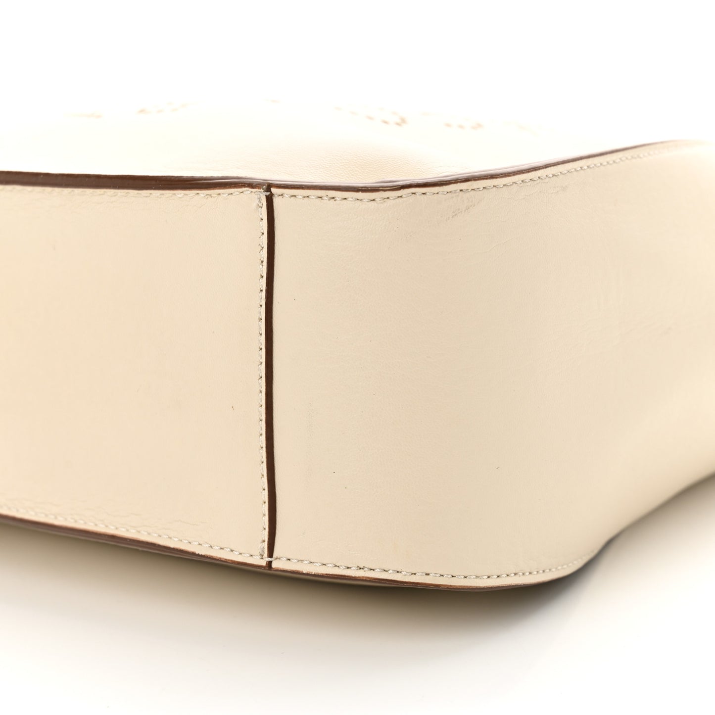 Eco Alter Nappa Perforated Logo Mini Crossbody White