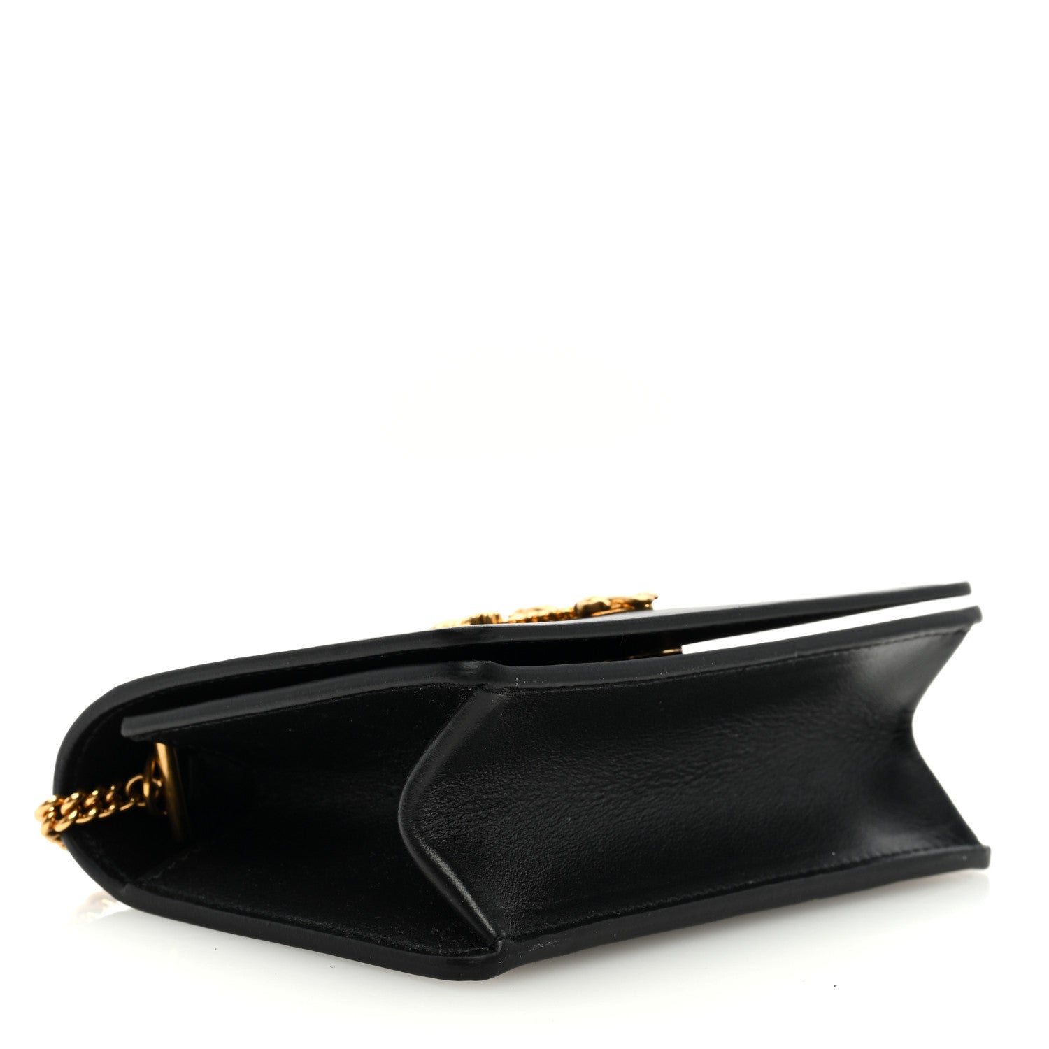 Versace Vitello Mini Virtus Chain Clutch Black 4 of 8