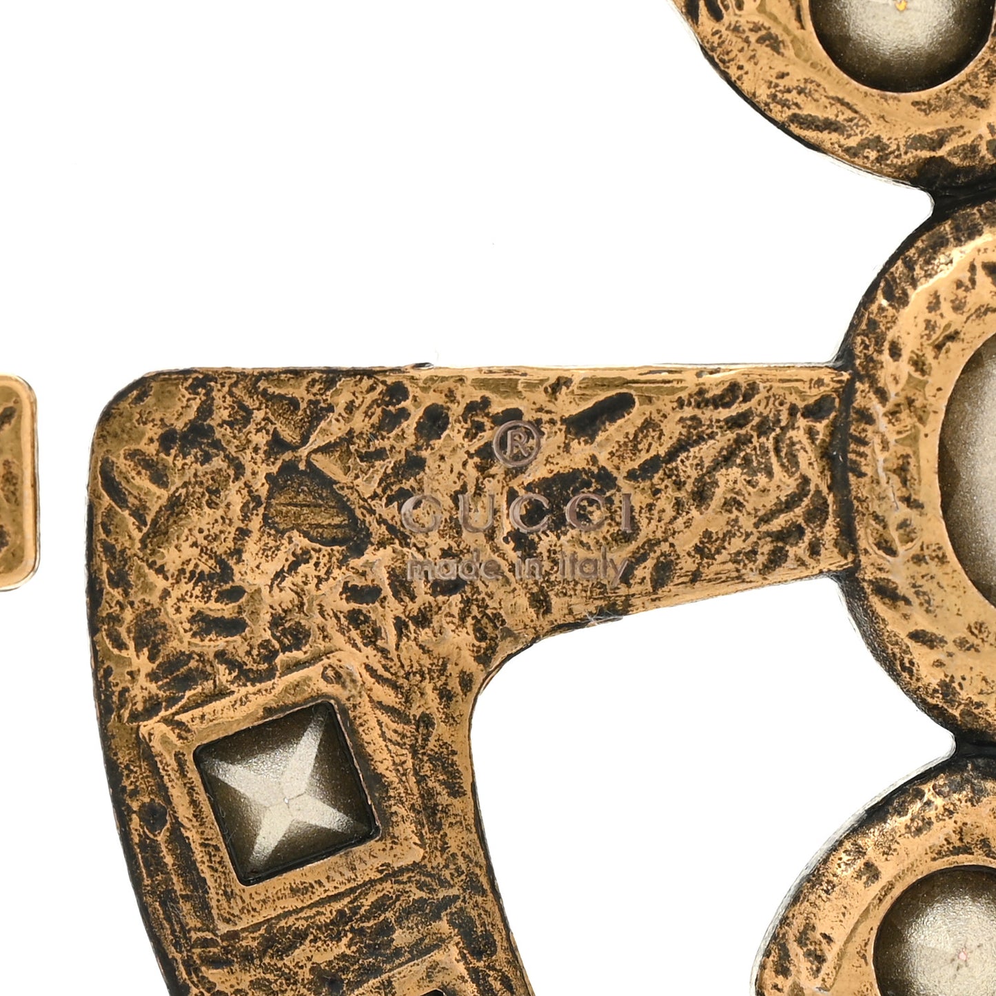 Crystal Marmont Necklace Aged Gold Multicolor