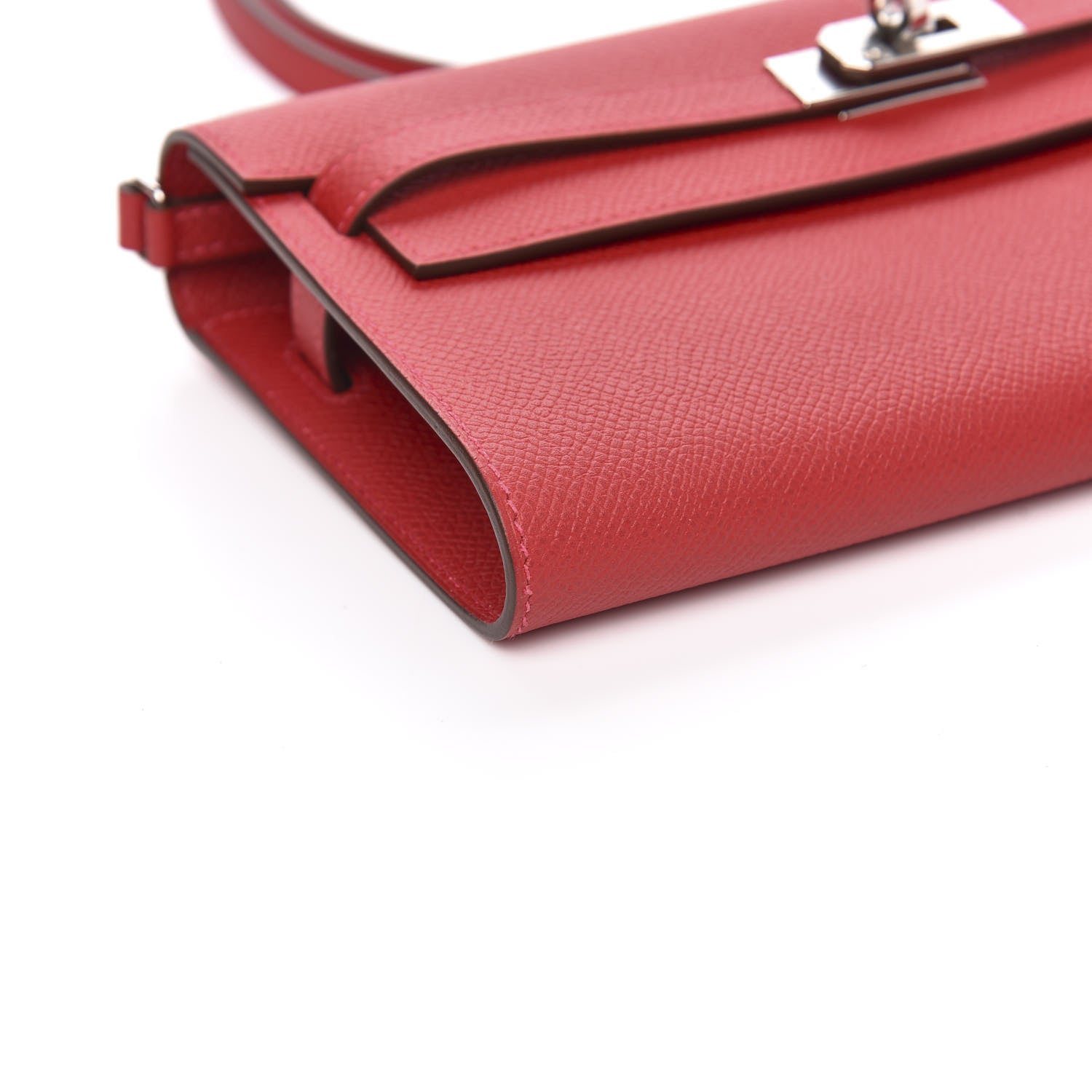 Hermes Epsom Kelly Wallet To Go Rouge Casaque 6 of 8