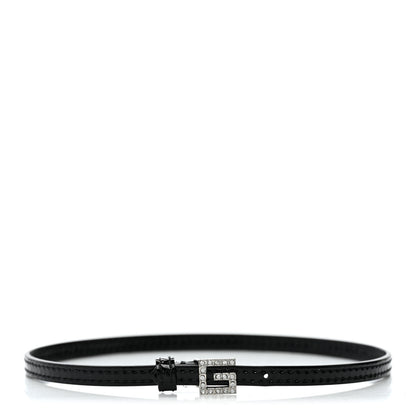 Gucci Patent Crystal G Buckle Choker Black 1 of 5