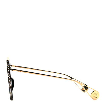 Gucci Acetate Crystal Geometric Sunglasses GG0430S Black 3 of 6