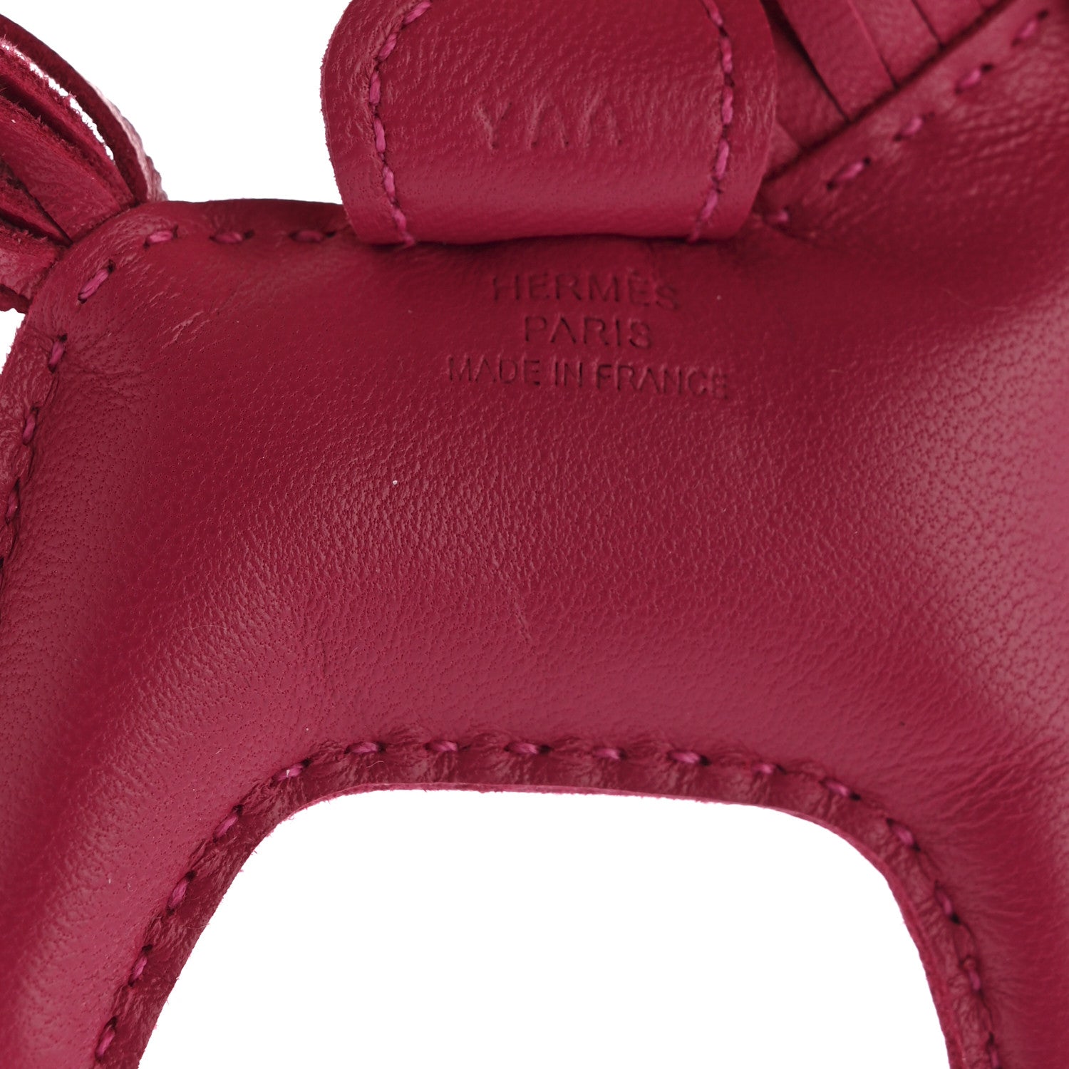 Hermes Milo Lambskin Grigri Rodeo Horse Bag Charm PM Rose Mexico
