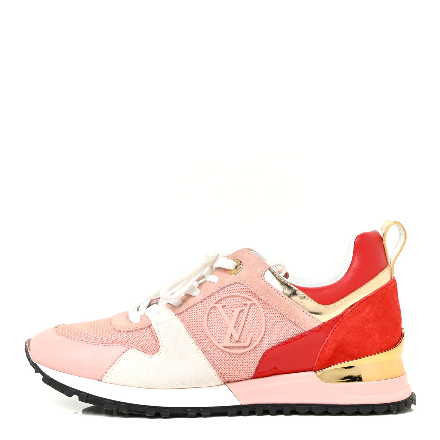 Suede Calfskin Run Away Sneakers 38.5 Rouge Pink