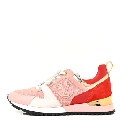 Louis Vuitton Suede Calfskin Run Away Sneakers 38.5 Rouge Pink 1 of 19