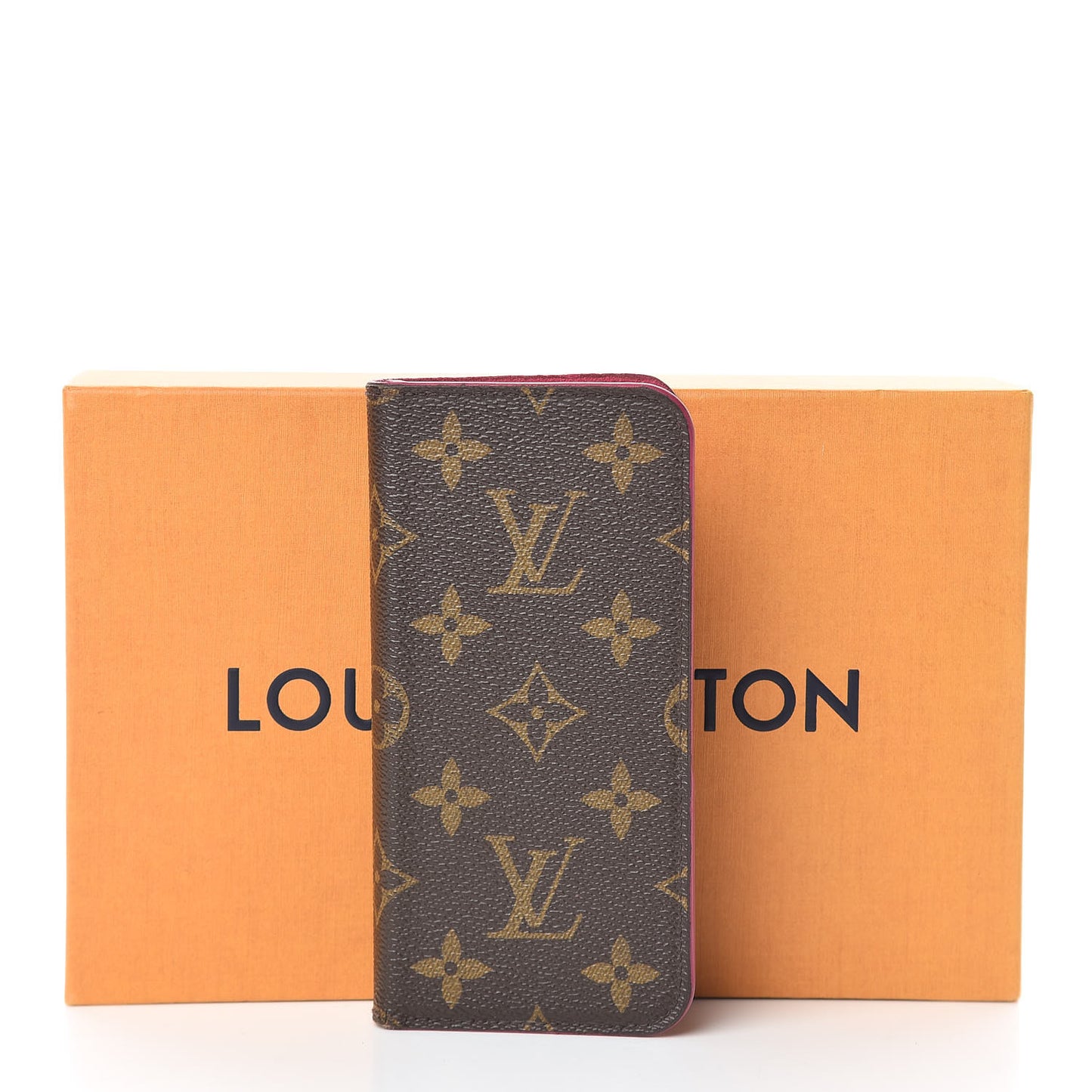 Monogram iPhone X Folio Case Rose Pop