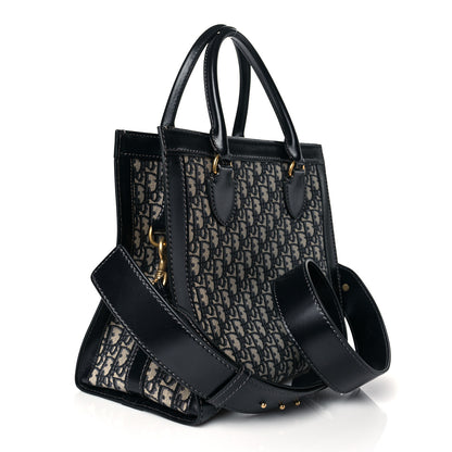 Christian Dior Oblique Tote Bag Blue 2 of 9