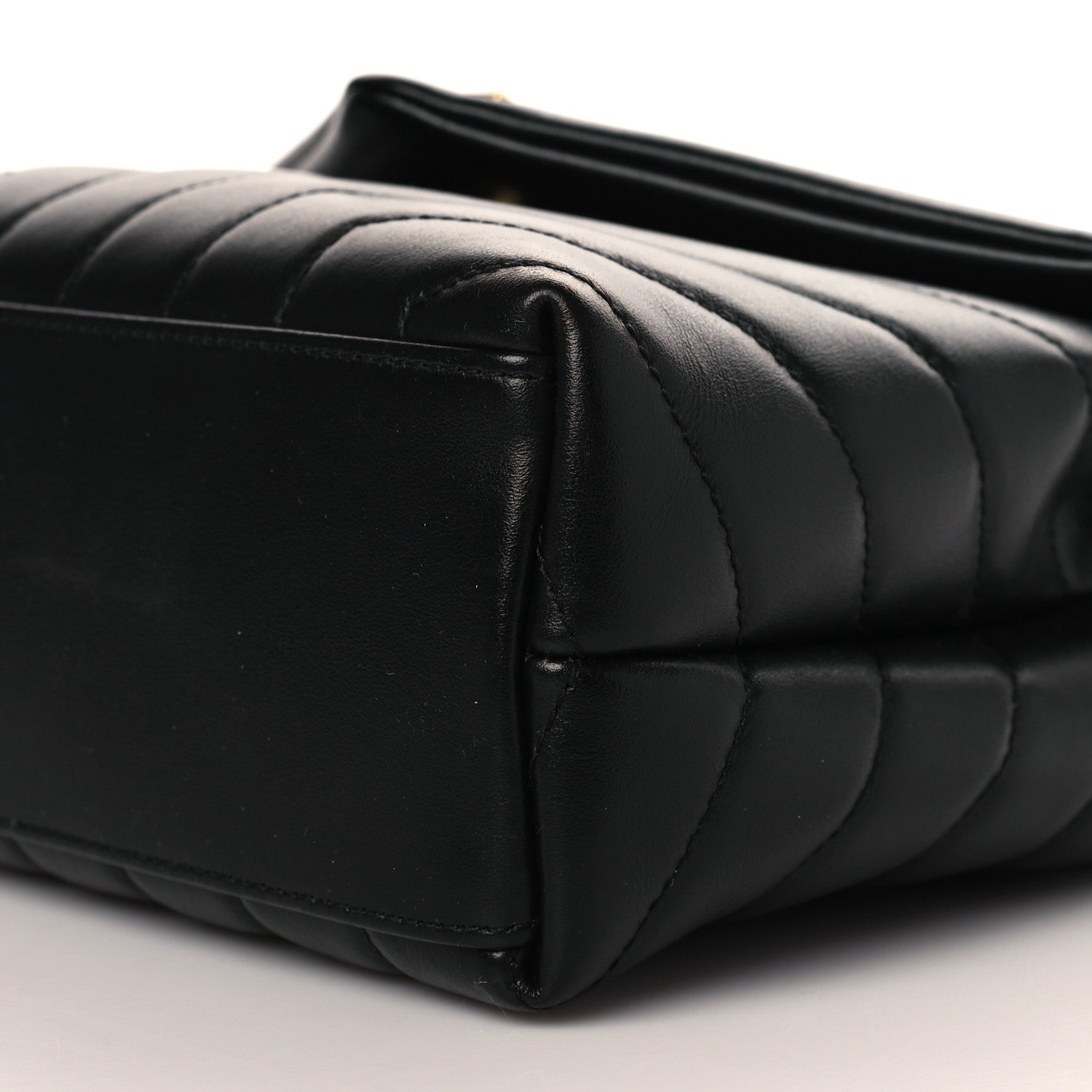 Saint Laurent Calfskin Y Quilted Monogram Small Loulou Chain Satchel Black 10 of 10