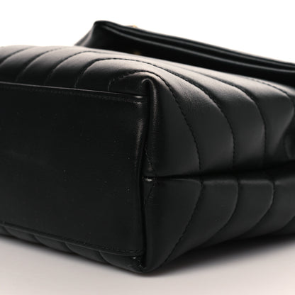 Saint Laurent Calfskin Y Quilted Monogram Small Loulou Chain Satchel Black 10 of 10