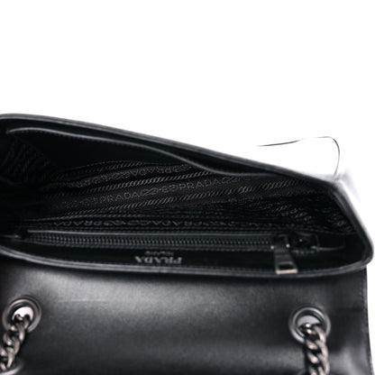 Prada Glace Calfskin Studded Crossbody Black 5 of 9
