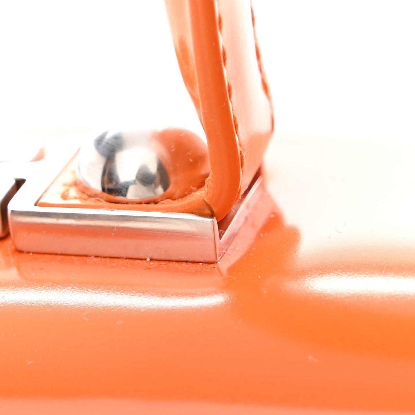 Brushed Calfskin Airbrush Small Iconic Top Handle Bag Orange Multicolor