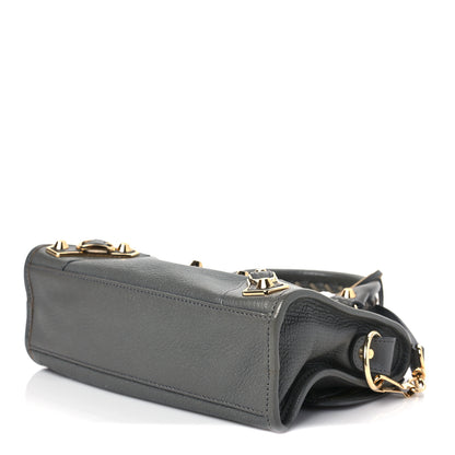 Balenciaga Chevre Gold Metallic Edge Hardware Mini City Gris Acier 7 of 7